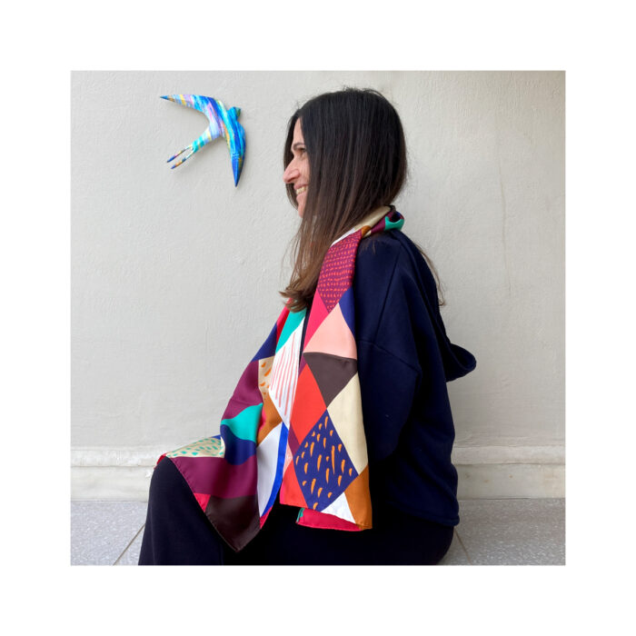 Grecian Chick Long Scarf | Colour Splash