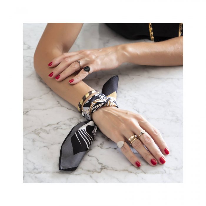 Grecian Chick Pocket Square | Geometric Art