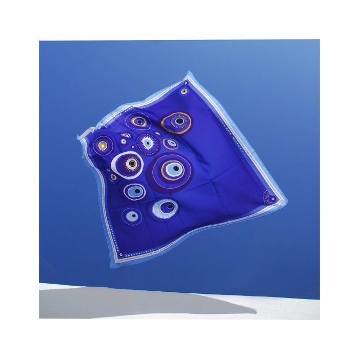 grecian chick scarf | evil eyes