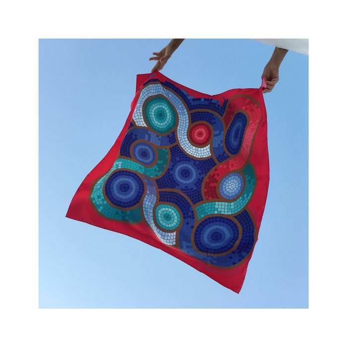 grecian chick scarf | mosaic art – fuschia