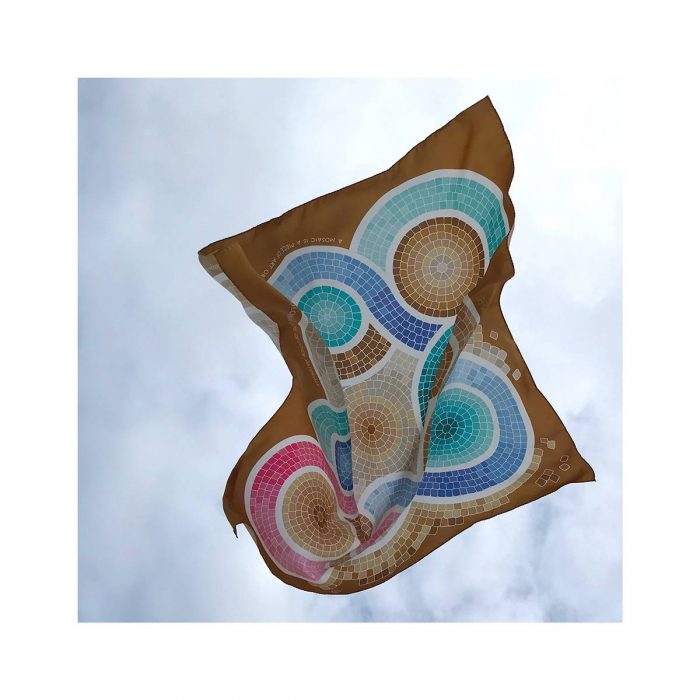 grecian chick scarf | mosaic art -gold