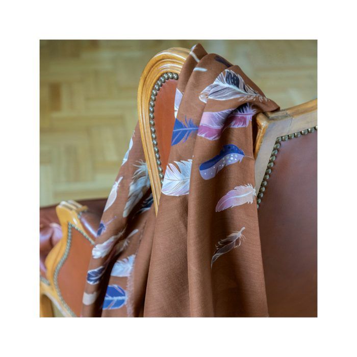 grecian chick wool scarf | feathers – brown