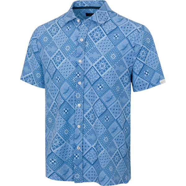 Greg Norman Bandana Seersucker Short-Sleeve Button Down