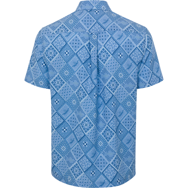 Greg Norman Bandana Seersucker Short-Sleeve Button Down
