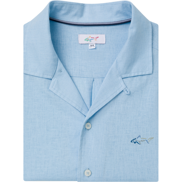 greg norman Driftmark Linen Short-Sleeve Button-Down
