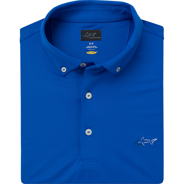 greg norman Button-Down Collar Freedom Pique Polo
