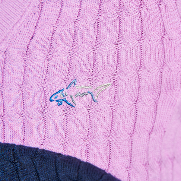 Greg Norman Cable-Knit V-Neck Sweater