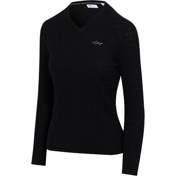 greg norman Cable-Knit V-Neck Sweater