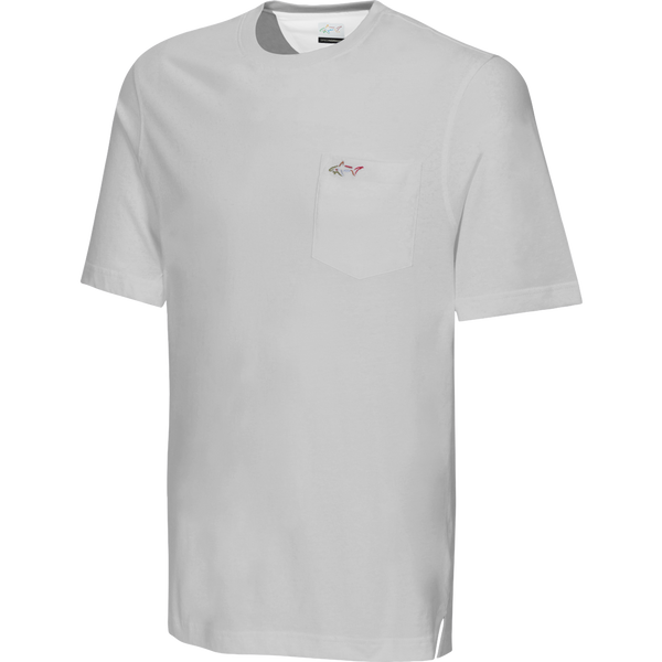 greg norman Chest Pocket Cotton Shark T-Shirt