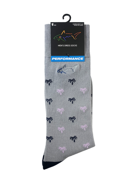 greg norman Men's Palm Tree Dress Socks