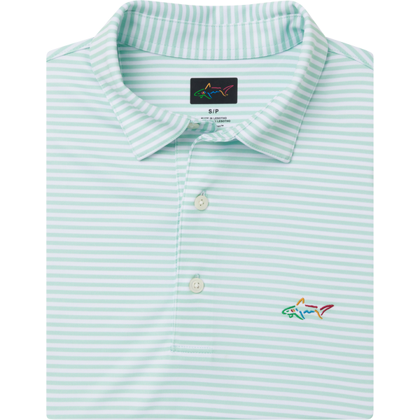 Greg Norman ML75 Classic Bar Stripe Shark Polo