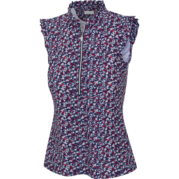 greg norman Prestige Camo Floral Sleeveless Polo