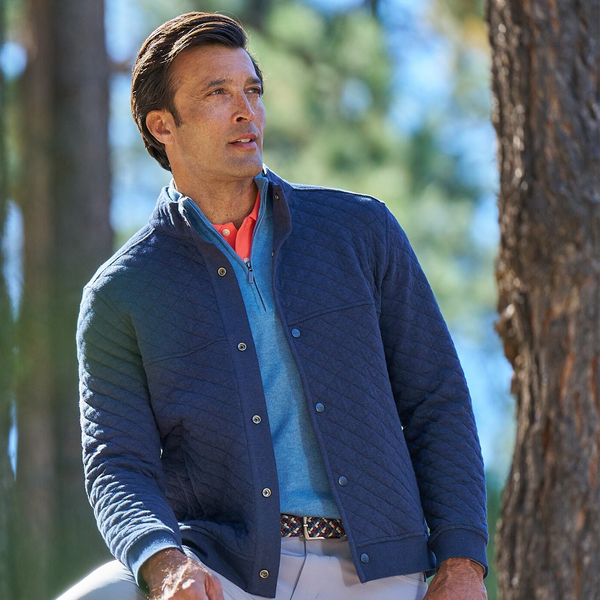 Greg Norman Quilted Full-Snap Jacket