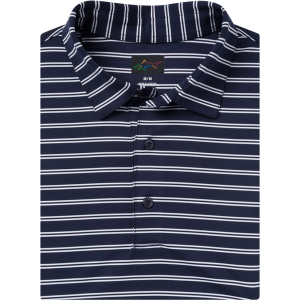 greg norman Railroad Stripe Polo