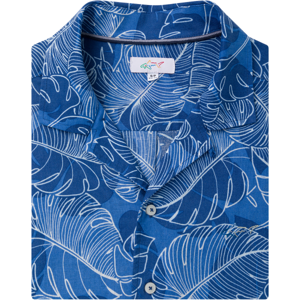 greg norman Rhodes Linen Short-Sleeve Button Down