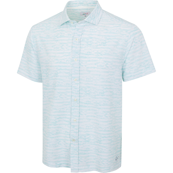 Greg Norman Striped Palms Short-Sleeve Button Down