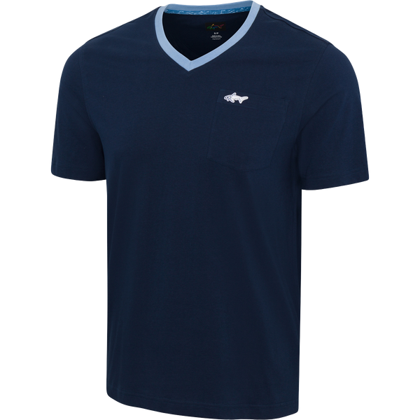 greg norman V-Neck Shark Pocket T-Shirt