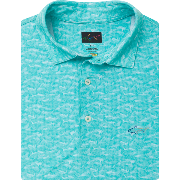 greg norman Ventilated Grid Shark Polo
