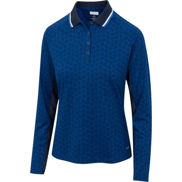 greg norman Ventilated Sunbursts Long Sleeve Polo