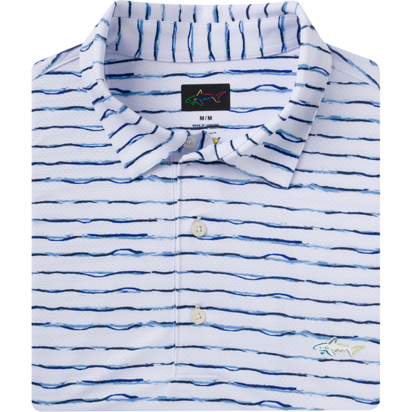 greg norman Watercolor Stripe Polo