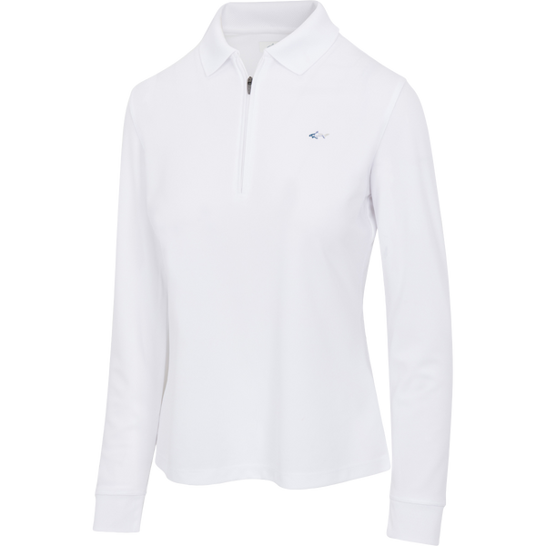 Greg Norman Women's Long Sleeve Classic Pique Polo