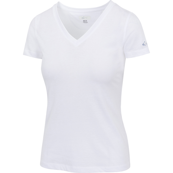 Greg Norman Women's V-Neck Shark T-Shirt