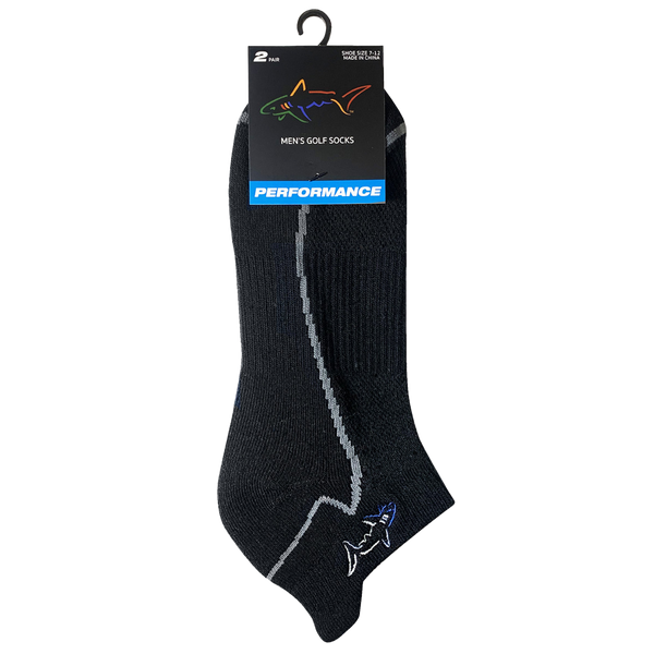Greg Norman Men's Shark Fin Performance Socks (2-Pack)