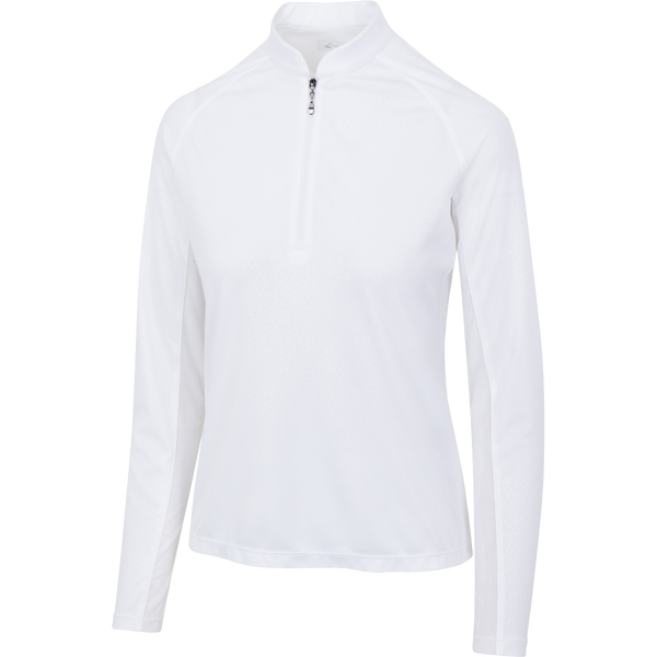 Greg Norman ML75 Retro Flowers Embossed Quarter Zip