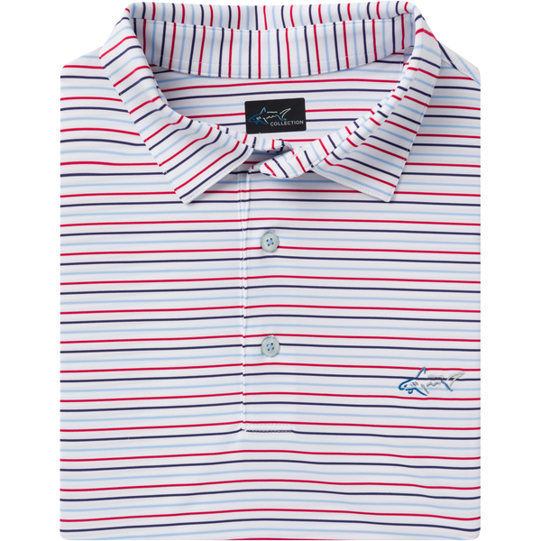 greg norman ML75 Stretch Jersey Game Day Stripe Polo
