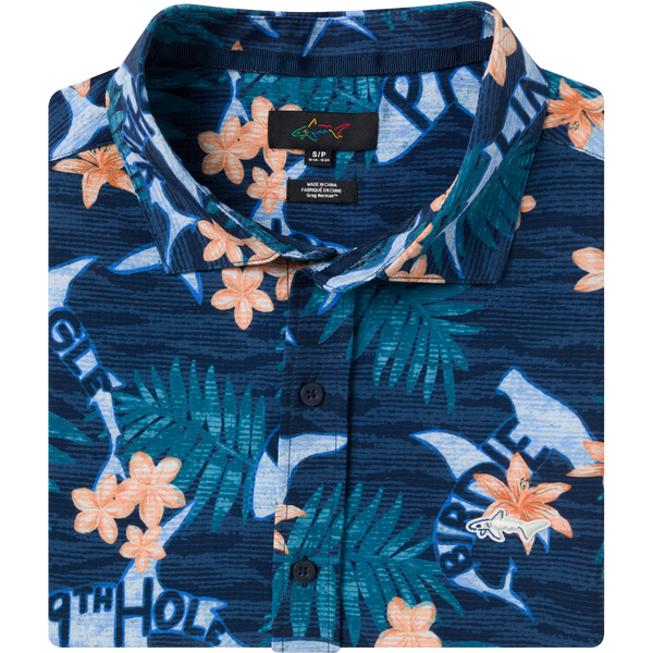 greg norman Seersucker Shark Short-Sleeve Button Down
