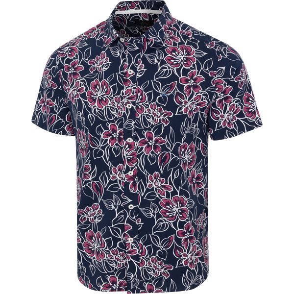 Greg Norman Tropical Floral Short-Sleeve Button Down