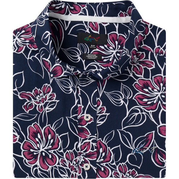 greg norman Tropical Floral Short-Sleeve Button Down