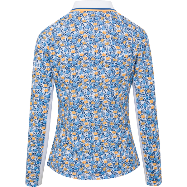 Greg Norman Ventilated Mini Poppies Long Sleeve Polo