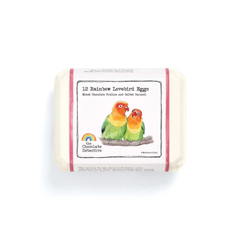 greige 12 Rainbow Lovebird Eggs - The Chocolate Detective