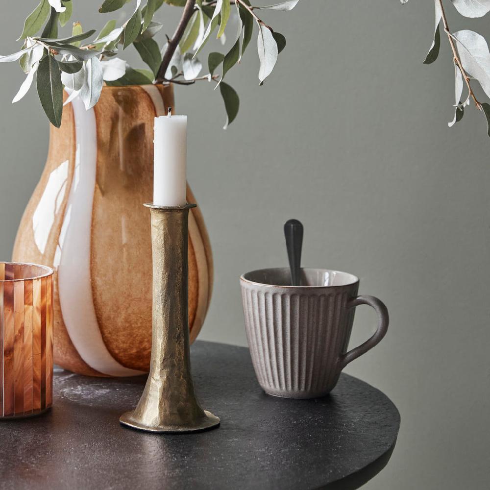 Greige Antique Gold Candle Holder - Ticca - House Doctor Denmark