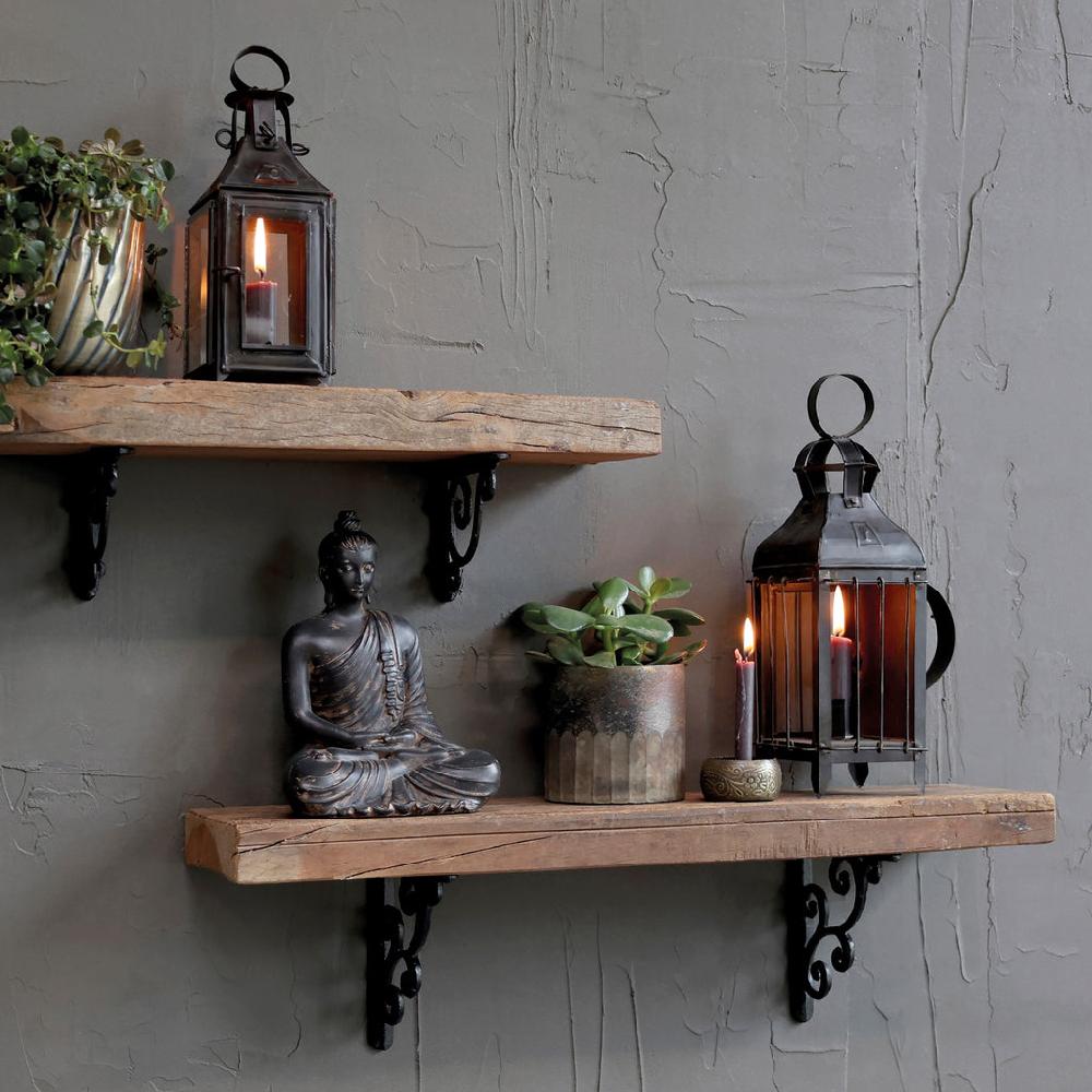 Greige Antiqued Brass Candle Holder For Thin Taper Candle