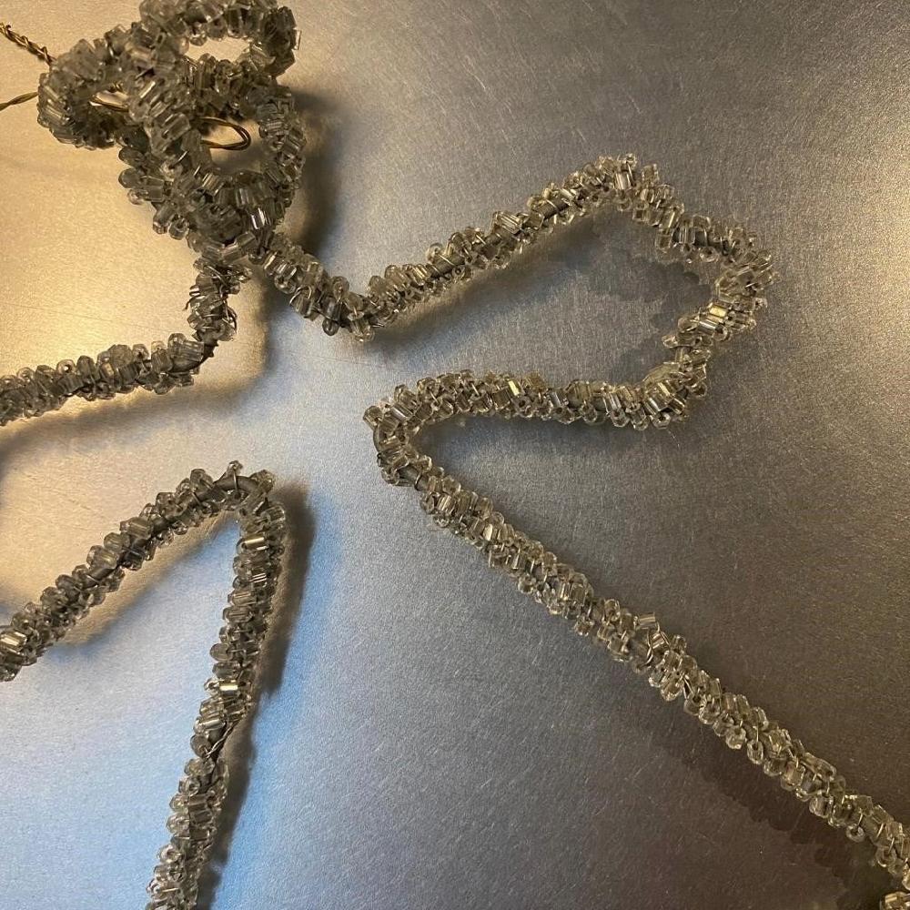 Greige Beaded Angel Hanging Decoration - Walther & Co Denmark