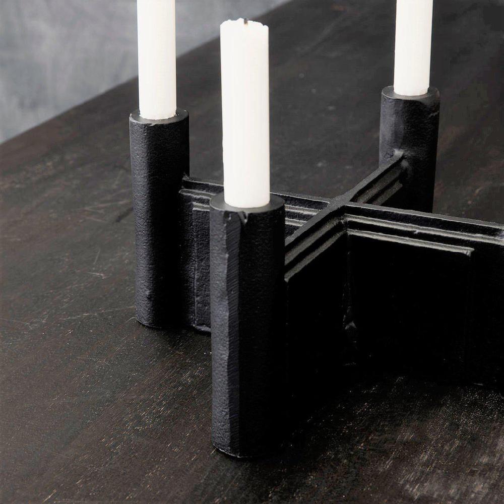 Greige Black Metal Candlestand - Layers - House Doctor Denmark