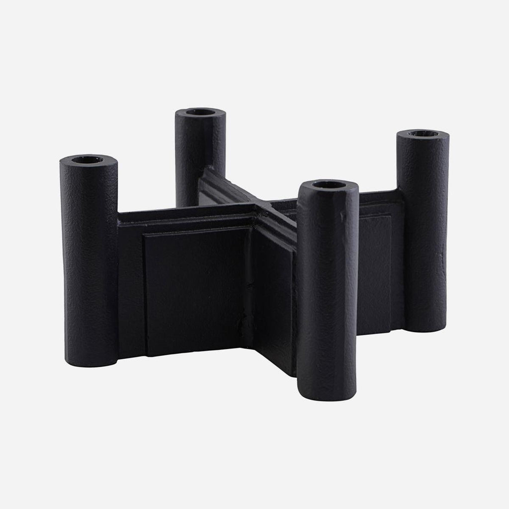 Greige Black Metal Candlestand - Layers - House Doctor Denmark