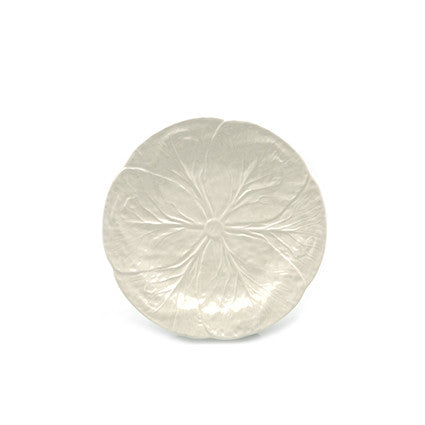 Greige Bordallo Pinheiro Portuguese Cabbage Plates - White Or Beige
