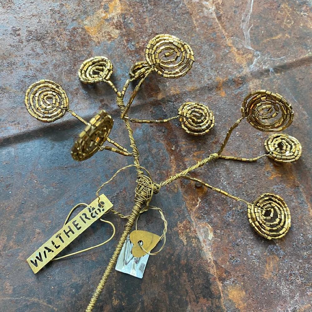 Greige Brass Beaded Cow Parsley - Botanical Range - Walther & Co