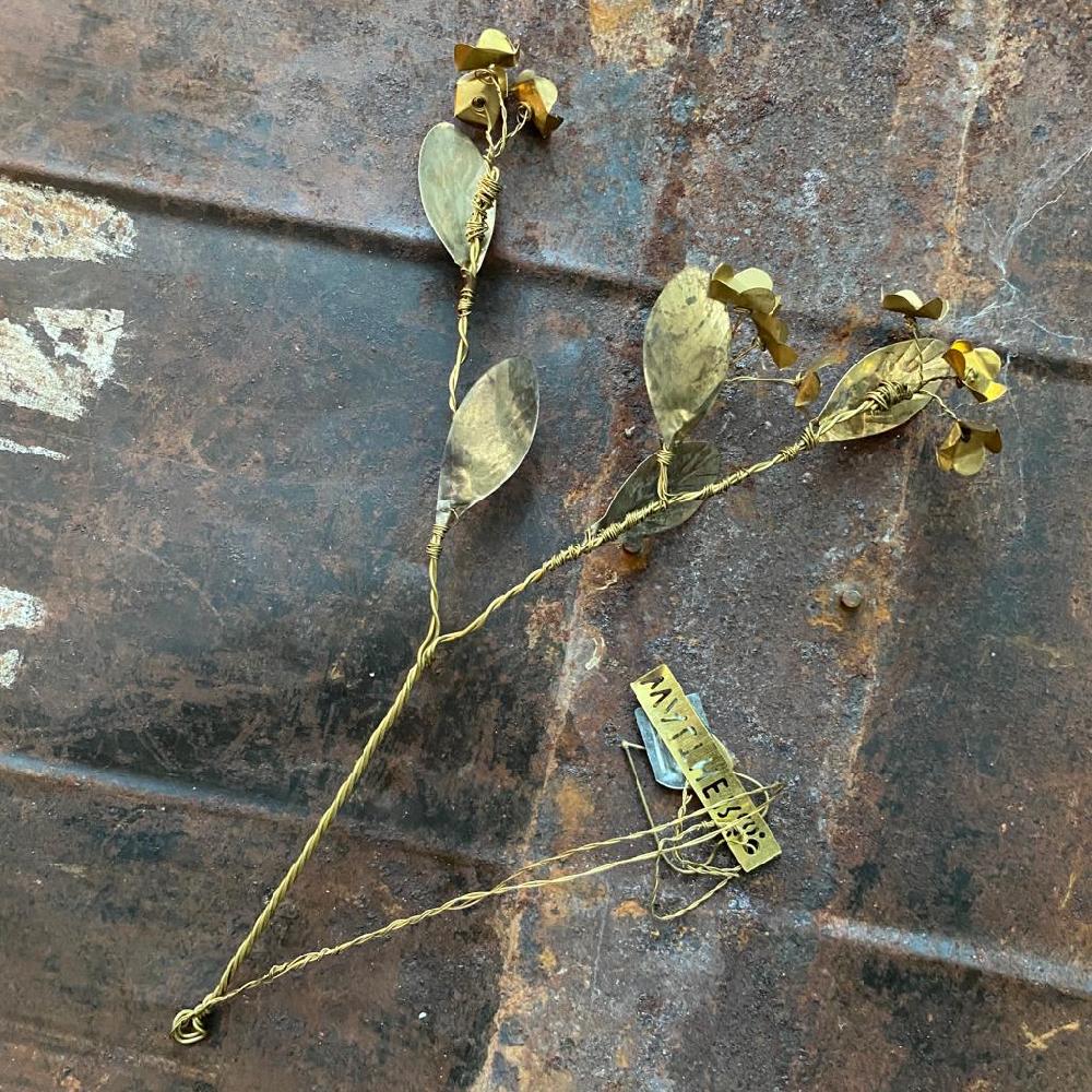 Greige Brass Forget Me Not Hanging Decoration - Walther & Co Denmark