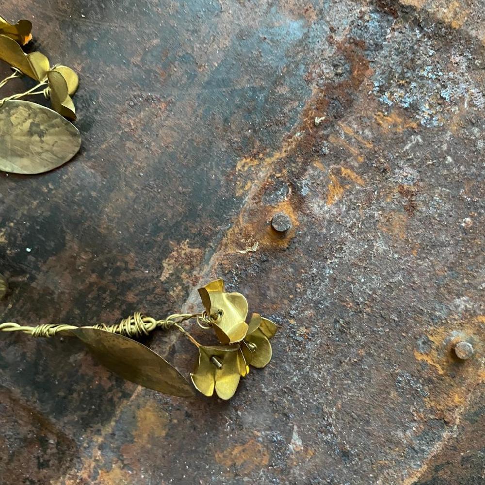 Greige Brass Forget Me Not Hanging Decoration - Walther & Co Denmark