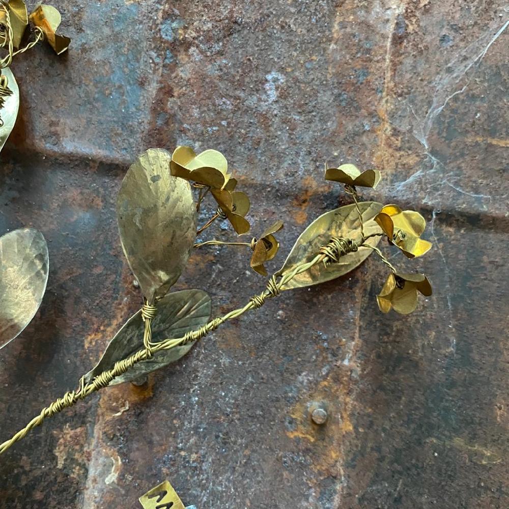 Greige Brass Forget Me Not Hanging Decoration - Walther & Co Denmark