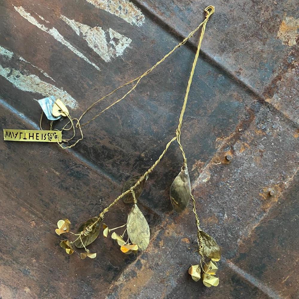 greige Brass Forget Me Not Hanging Decoration - Walther & Co Denmark
