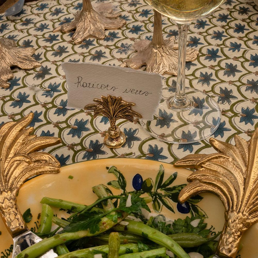 Greige Brass Palm Tree Card Holder Or Place Name Holder