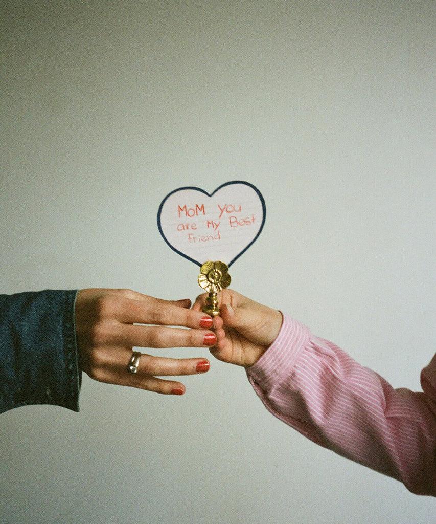 Greige Brass Poppy Card Holder Or Place Name Holder