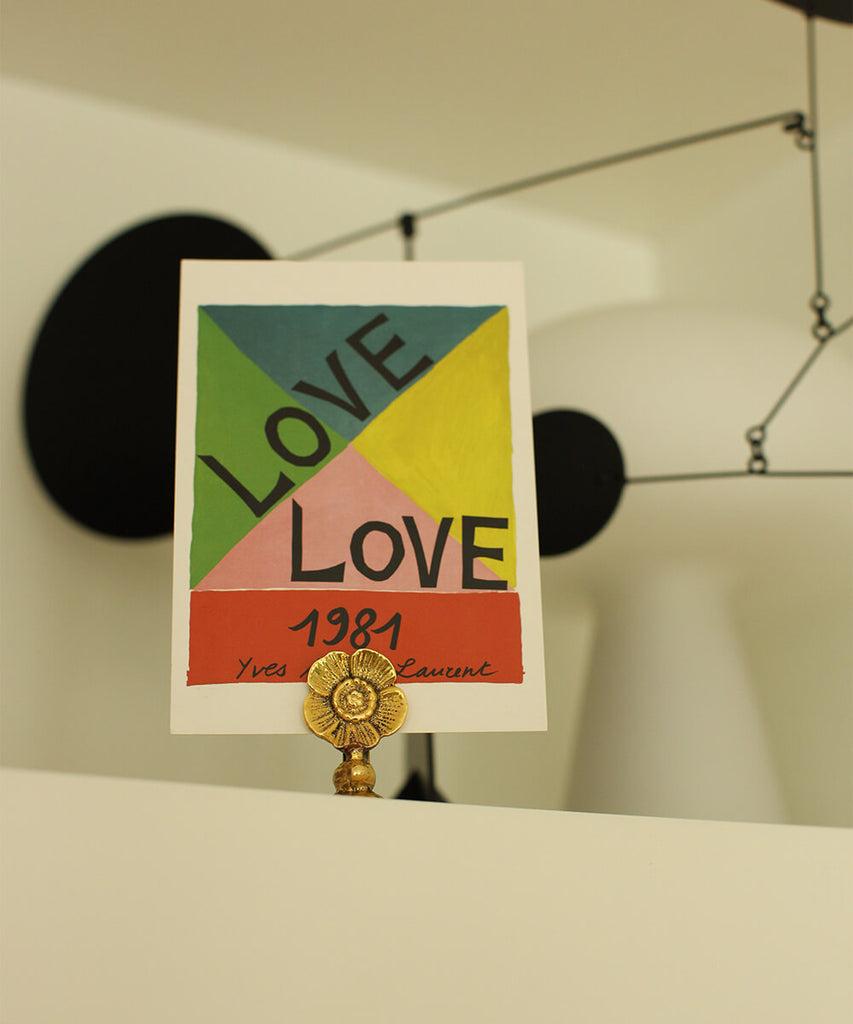 greige Brass Poppy Card Holder or Place Name Holder