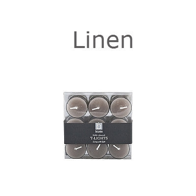 Greige Broste Clear Cup Tealights - Ivory Linen Dove Grey White Or Christmas Red