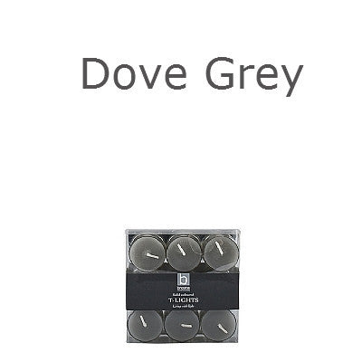 Greige Broste Clear Cup Tealights - Ivory Linen Dove Grey White Or Christmas Red